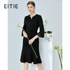EITIE爱特爱春季新款简约显瘦V领包臀收腰喇叭袖连衣裙女中长6107803 商品缩略图1