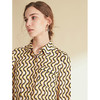 EITIE爱特爱女装秋季新款设计感小众简约时尚复古印花衬衫薄6009704 商品缩略图2