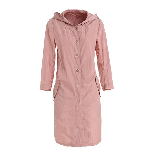 乔万尼春季新款风衣女时尚流行直筒休闲连帽外套ES1A006 商品图4