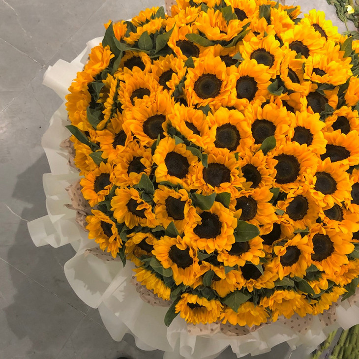 99朵向日葵花束送女友老婆结婚周年纪念日生日告白求婚送花