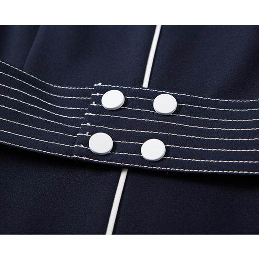 EITIE爱特爱女装夏季新品短袖收腰显瘦气质修身优雅连衣裙A字5907609 商品图5