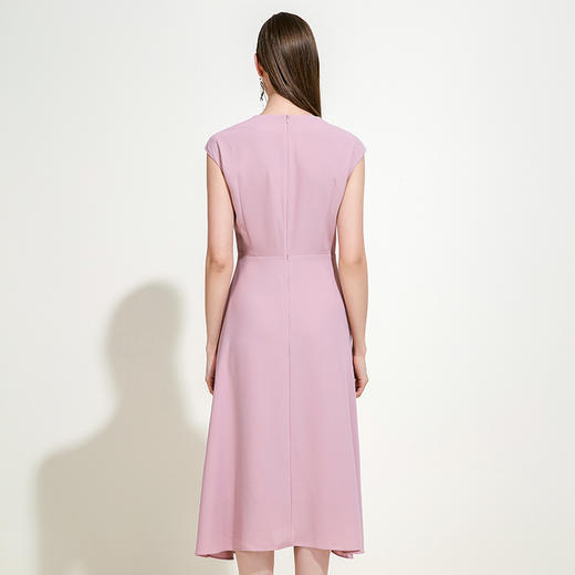 EITIE爱特爱女装夏季新高腰显瘦无袖荷叶边V领时尚长款连衣裙5907621  商品图2