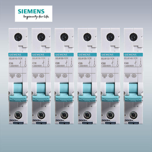 西门子绿色断路器小型家用空开1P10/16/20/25/32/40A单进单出一站式选购 商品图3