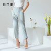 EITIE爱特爱春季新款干练百搭开叉高腰直筒裤九分裤女显瘦A2005405 商品缩略图0