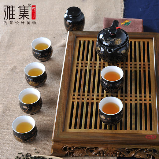 雅集七头牡丹景德镇陶瓷茶具 整套功夫茶具茶壶品茶杯 礼盒套装 商品图3