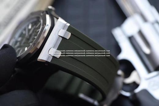 军绿色 JF爱彼15710 V9s版，精钢！实测高强度防水200米！进口9015改正品3120机！透底，原装潜水硅胶表带！足够乱真男士手表，自动机械 商品图11