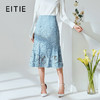 EITIE爱特爱春季新款通勤时尚纯色包臀鱼尾蕾丝钩花半身裙女A2006409 商品缩略图0