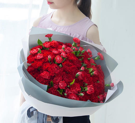 恩同山岳----66支康乃馨花束 商品图1