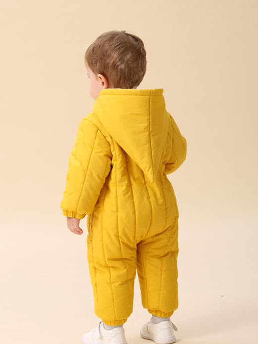 棉果果冬季棉服男童女童对开连体衣梭织绗棉+水晶绒连身衣哈衣M402722819701 商品图2