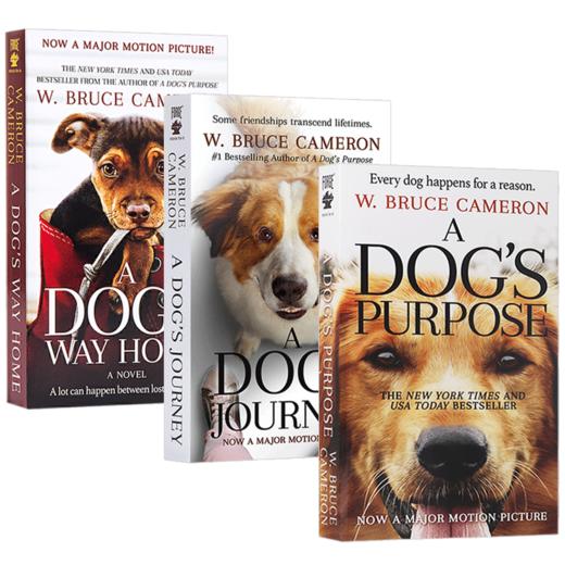 一条狗的使命系列小说 3册套装 英文原版 A Dog's Purpose Journey Way Home 成长 治愈 宠物 电影原著书籍 英文版进口英语书 商品图0