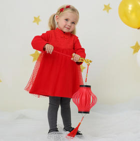 棉果果秋冬季女童小毛圈连衣裙M422700419747