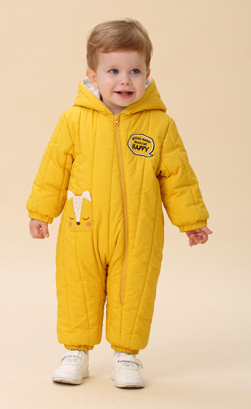 棉果果冬季棉服男童女童对开连体衣梭织绗棉+水晶绒连身衣哈衣M402722819701 商品图1