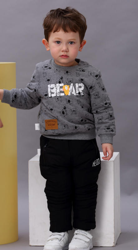 棉果果秋冬季男童夹棉圆领卫衣M412180819653 商品图8