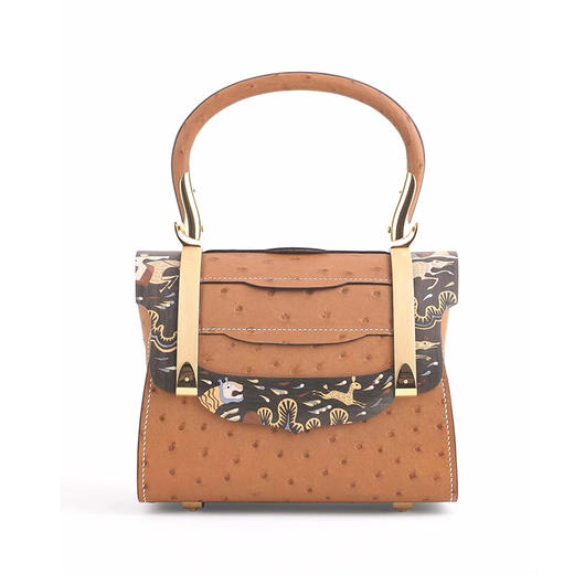 镶嵌“逐鹿纹”主题凌波包（鸵鸟皮） 商品图6