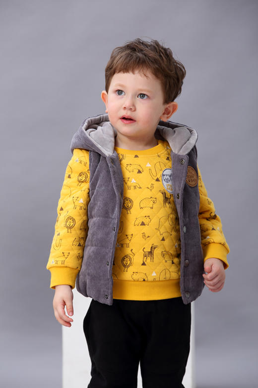 棉果果秋冬季男童马夹M412171819686 商品图1