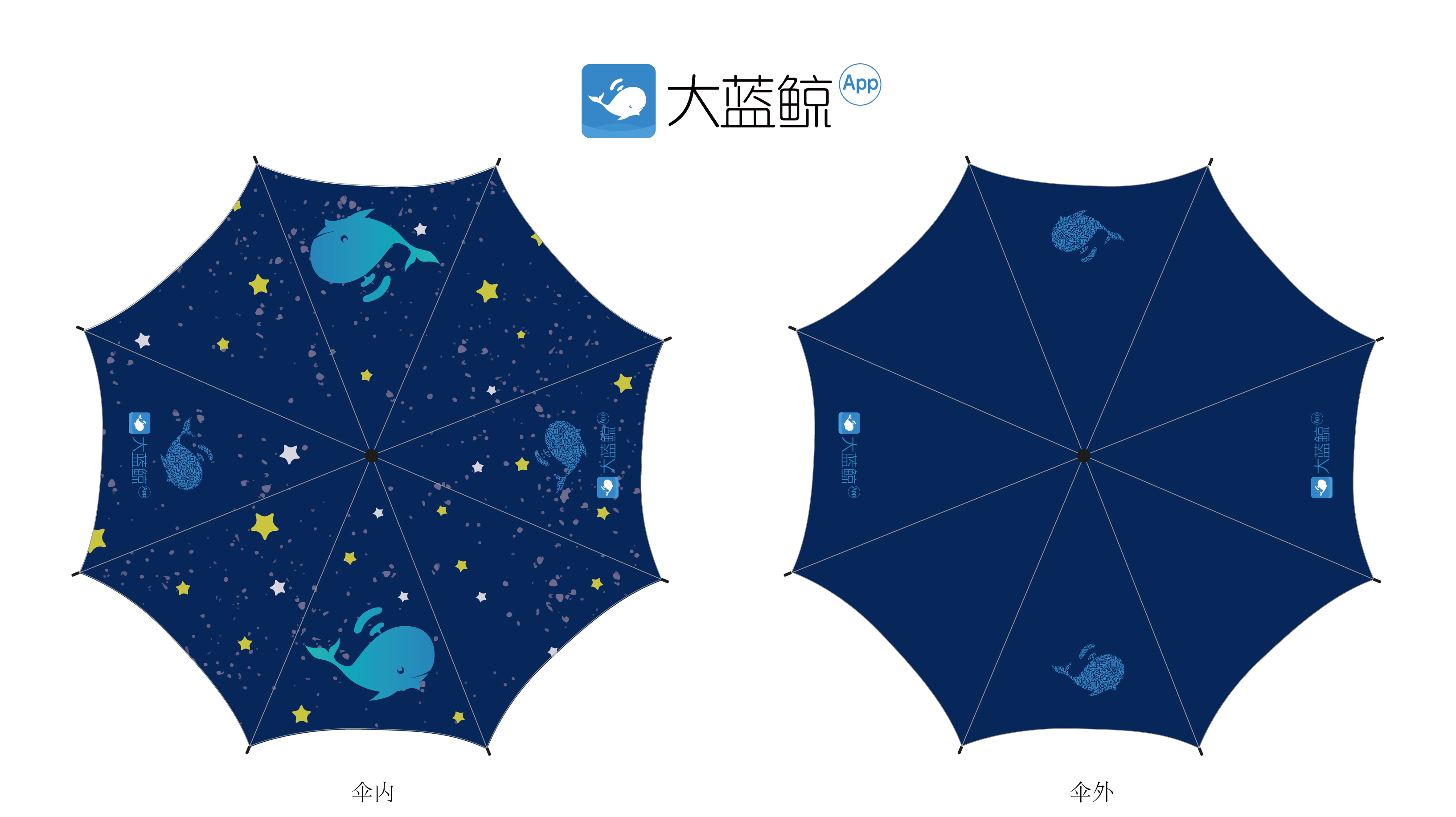 大蓝鲸定制晴雨两用伞（升级自动伞）