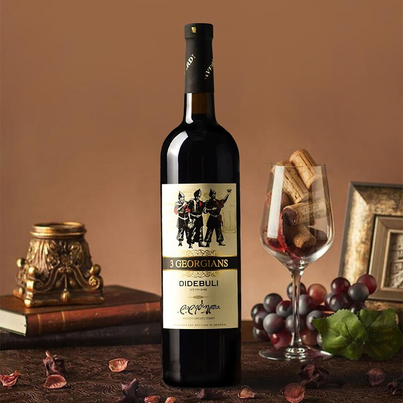 格鲁吉亚原装进口  三格人德帝布里干红葡萄酒750ml