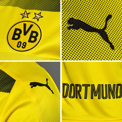 SFS彪马正品1718多特蒙德主场球衣 短袖球迷版足球服男751670 01 商品图3