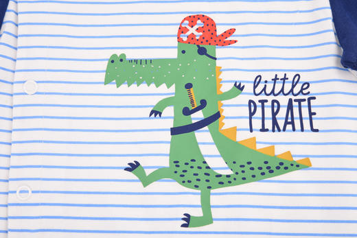 棉果果夏季男童条纹偏襟连体衣连身衣哈衣M212720220308 商品图3