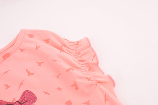 棉果果夏季女童网纱圆领印花连衣裙M222702220260 商品图1