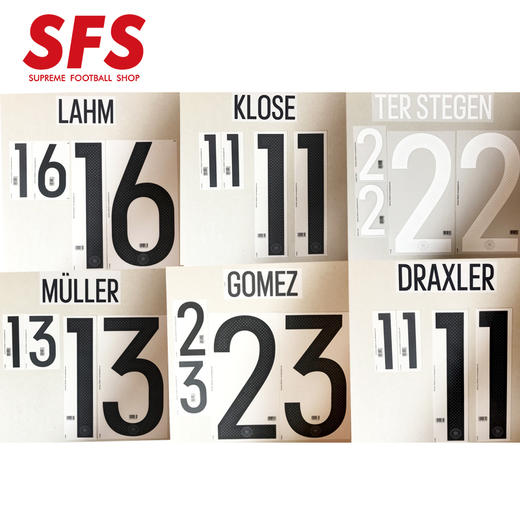 【印制风险自担】SFS: 2016欧洲杯德国主场/客场球衣印号系列 （非球衣链接） 商品图0