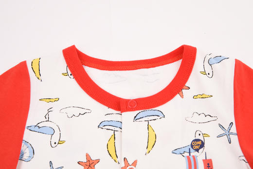 棉果果夏季男童卡通印花对开连体衣连身衣哈衣连身衣哈衣M212722220307 商品图2