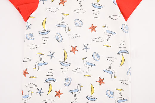 棉果果夏季男童卡通印花对开连体衣连身衣哈衣连身衣哈衣M212722220307 商品图5