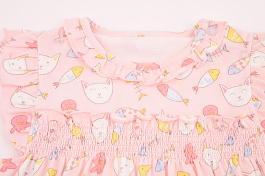 棉果果夏季女童印花套头连体衣连身衣哈衣M222727220268 商品图1