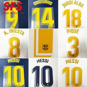 SFS 1819赛季巴萨主场 客场球员版印号系列  （非球衣链接）