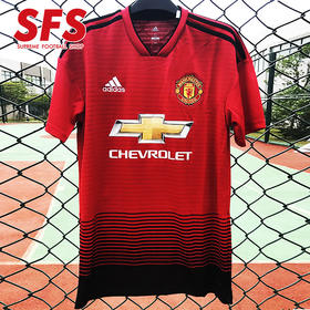 SFS 阿迪达斯正品1819曼联主场球衣 短袖球迷版足球服男CG0040