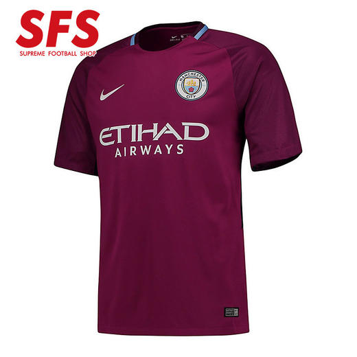 SFS耐克正品1718曼城客场球衣 短袖球迷版足球服男847260-667 商品图0