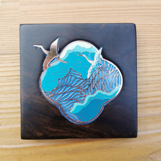 天一书局出品 黑檀木茶杯垫 茶托西番莲茶垫山藤编织茶具茶托 商品图5