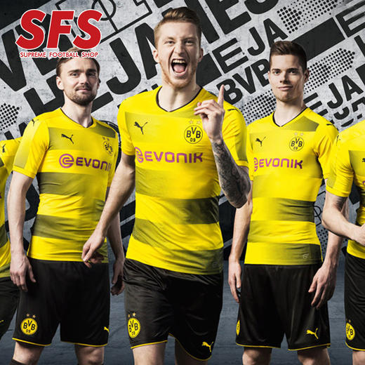 SFS彪马正品1718多特蒙德主场球衣 短袖球迷版足球服男751670 01 商品图2
