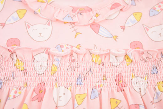 棉果果夏季女童印花套头连体衣连身衣哈衣M222727220268 商品图4