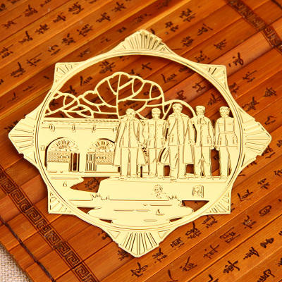 革命圣地延安红色记忆纯铜金属书签 商品图4