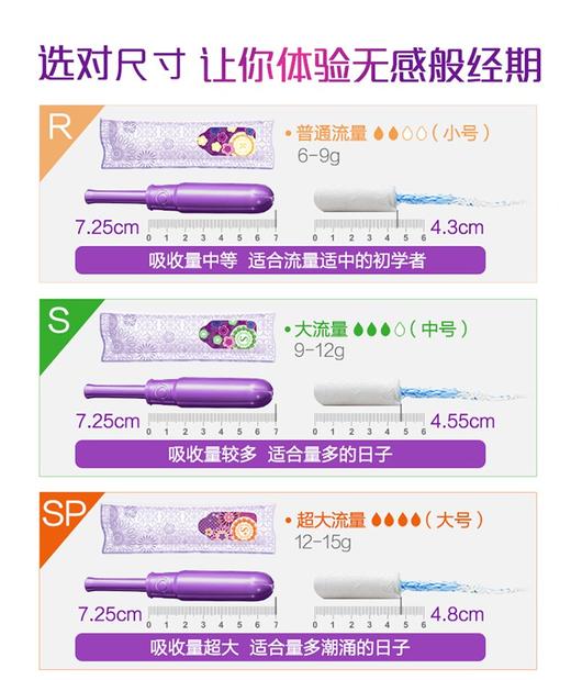 TAMPAX/丹碧丝 幻彩系列卫生棉条 普通流量 16支 商品图11