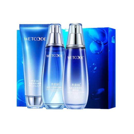 【一般贸易】【赵丽颖代言】水密码海泉精华版套装补水保湿滋润少女护肤品三件套 洁面120g+精华水120g+精华乳120g 商品图0