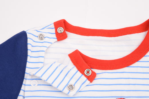 棉果果夏季男童条纹偏襟连体衣连身衣哈衣M212720220308 商品图5