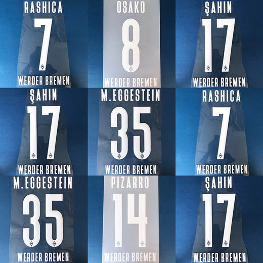 SFS 19-20云达不莱梅主场球衣印号 多球员选项 （非球衣链接） 商品图0