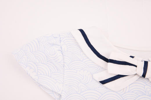 棉果果夏季女童海军风连体衣连身衣哈衣M222727220270 商品图3