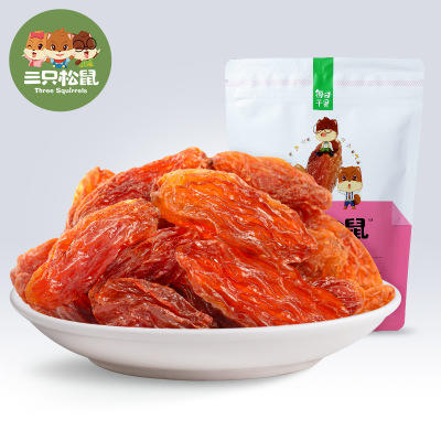 【三只松鼠玫瑰红葡萄干120g】休闲食品特产果干新疆吐鲁番忌平庸年货礼盒零食坚果购公司福利JPY带授权招加盟代理 商品图0