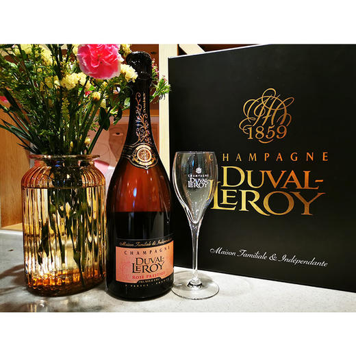 法国杜洛儿一级葡萄园桃红香槟带礼盒香槟杯duvalleroyprestigerosé