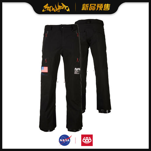 [SNOWHERO新品预售]686 2021 NASA合作款黑色男款雪裤 商品图0