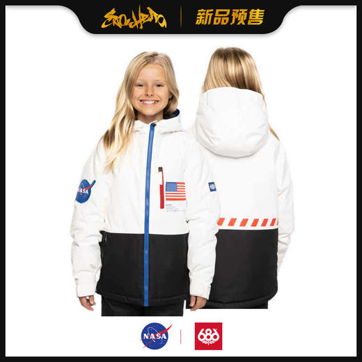[SNOWHERO新品预售]686 2021 NASA合作款白色女童雪服 商品图0