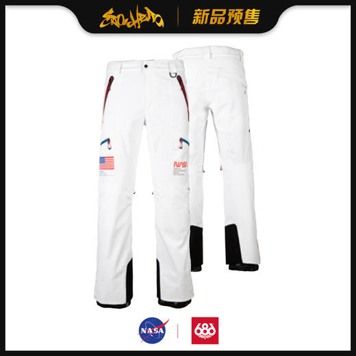 [SNOWHERO新品预售]686 2021 NASA合作款白色男款雪裤 商品图0