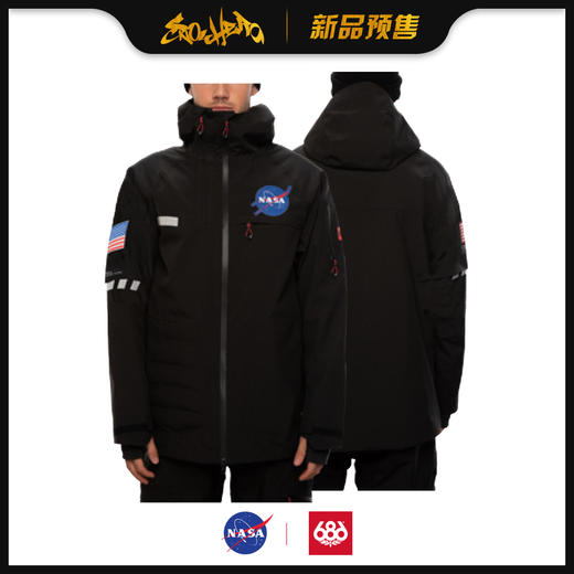[[SNOWHERO新品预售]686 2021 NASA合作款黑色男款雪服 商品图0