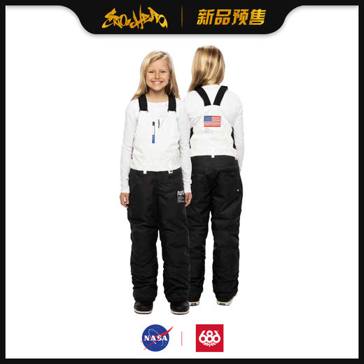[SNOWHERO新品预售]686 2021 NASA合作款白色女童背带裤 商品图0