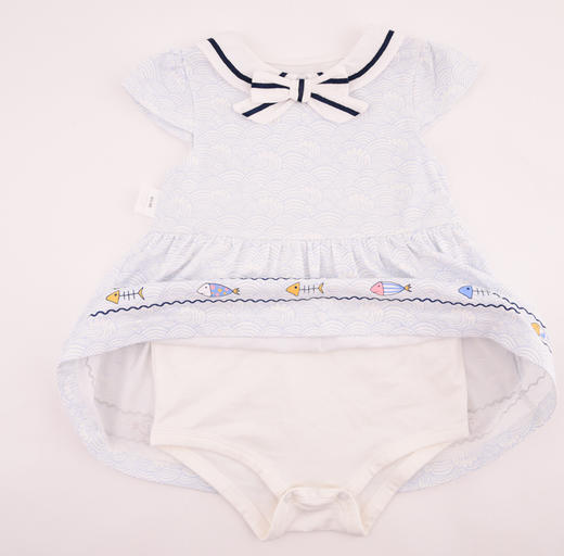 棉果果夏季女童海军风连体衣连身衣哈衣M222727220270 商品图5