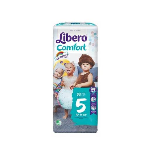 丽贝乐Libero婴儿纸尿裤comfort 5号 10-14公斤宝宝适用 50片/包 （新版本48片/包 ） 商品图0