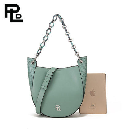 保兰德PLD东方雅奢经典系列45度老花饺子包链条包通勤中国包 商品图1